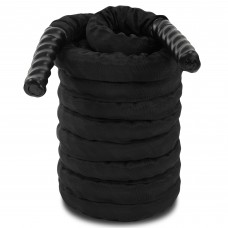 Канат для кросфіту в захисному рукаві Combat Battle Rope BATTLE ROPE Zelart FI-5719-9 9м сірий