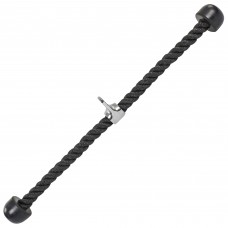 Канат гнучка тяга для трицепса з подвійним хватом HIGHQ SPORT SC-8436-241 67см чорний