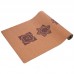 Килимок для йоги корковий каучуковий Yoga mat Record FI-7156-2 183x61мx0.4cм з принтом Чакри коричневий