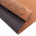 Килимок для йоги корковий каучуковий Yoga mat Record FI-7156-5 183x61мx0.4cм з принтом Слон коричневий