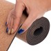 Килимок для йоги корковий каучуковий Yoga mat Record FI-7156-5 183x61мx0.4cм з принтом Слон коричневий