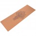 Килимок для йоги корковий каучуковий Yoga mat Record FI-7156-5 183x61мx0.4cм з принтом Слон коричневий