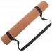 Килимок для йоги корковий каучуковий Yoga mat Record FI-7156-5 183x61мx0.4cм з принтом Слон коричневий