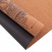 Килимок для йоги корковий каучуковий Yoga mat Record FI-7156-6 183x61мx0.4cм з принтом Хамса коричневий