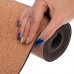 Килимок для йоги корковий каучуковий Yoga mat Record FI-7156-6 183x61мx0.4cм з принтом Хамса коричневий