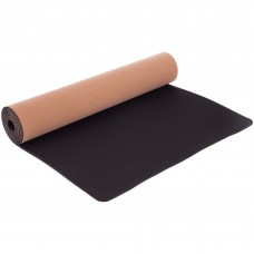 Килимок для йоги корковий каучуковий Yoga mat Zelart FI-7212 183x61x0,5см кольори в асортименті