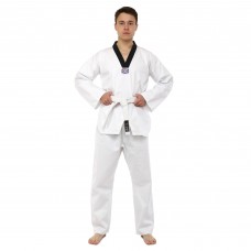 Кімоно для тхеквондо (добок) MATSA MA-0018 140-190см білий-чорний