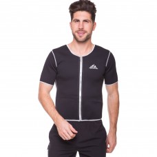 Кофта з коротким рукавом і ефектом сауни чоловіча HEATOUTFIT ST-2140 L-3XL чорний