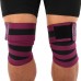 Колінні бинти для присідань BUNDLED KNEECAP EZOUS A-10 2шт чорний-фіолетовий