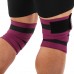 Колінні бинти для присідань BUNDLED KNEECAP EZOUS A-10 2шт чорний-фіолетовий