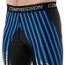 Компресійні штани легінси тайтси Domino KC210-5 S-2XL чорний-синій