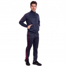Костюм спортивний кофта на блискавці та штани LIDONG LD-6806-6803K-N L-3XL темно-синій-бордовий