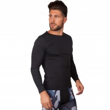 Лонгслів компресійний спортивний Domino 1716 M-2XL чорний
