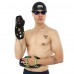 Лопатки для плавання ласти для рук MadWave GRABBER Forearm M074201 чорний-зелений