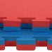 Мат для єдиноборств (ластівчин хвіст, будо-мат, мат татамі, мат пазл, мат даянг) SP-Sport C-1962 розмір 1x1мx3см червоний-синій