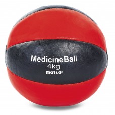 Медбол м'яч медичний Medicine Ball MATSA ME-0241-4 4кг червоний-чорний