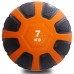 Медбол м'яч медичний Medicine Ball Zelart FI-0898-7 7кг чорний-помаранчевий
