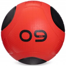 Медбол м'яч медичний Medicine Ball Zelart FI-2620-9 9кг червоний-чорний