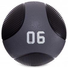 Медбол м'яч медичний Medicine Ball Zelart FI-2824-6 6кг чорний