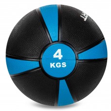 Медбол м'яч медичний Medicine Ball Zelart FI-5122-4 4кг чорний-синій