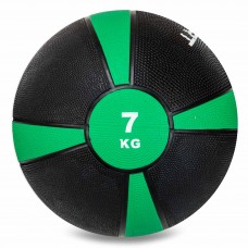 Медбол м'яч медичний Medicine Ball Zelart FI-5122-7 7кг сірий-зелений