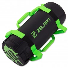 Мішок обтяжувач для функціонального тренінгу Power Bag Zelart TA-7825-10 10кг чорний-зелений