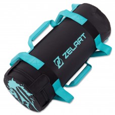 Мішок обтяжувач для функціонального тренінгу Power Bag Zelart TA-7825-20 20кг чорний-блакитний