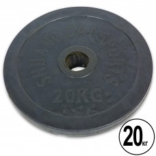 Млинці диски гумові SHUANG CAI SPORTS TA-1449-20B 52мм 20кг чорний