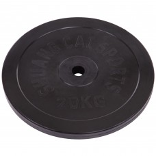 Млинці диски гумові SHUANG CAI SPORTS TA-2188-20S 30мм 20кг чорний