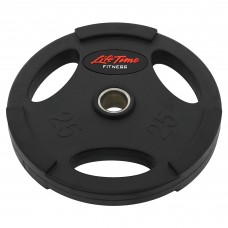 Млинці диски гумові з потрійним хватом та металевою втулкою LIFE FITNESS SC-80154B-25 51мм 25кг чорний