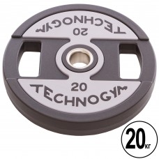 Млинці диски поліуретанові 2 Handle металева втулка TECHNOGYM TG-1837-20 51мм 20кг чорний