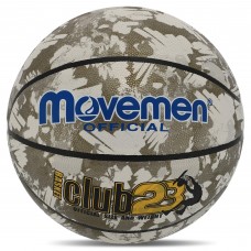 М'яч баскетбольний Movemen Club23 BA-7436 розмір 7 сірий-білий