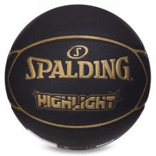 М'яч баскетбольний SPALDING 76869Y HIGHLIGHT розмір 7 чорний