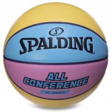 М'яч баскетбольний SPALDING ALL CONFERENCE 76896Y розмір 7 жовтий-блакитний