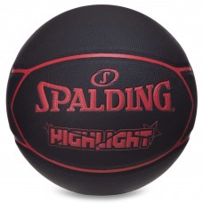 М'яч баскетбольний SPALDING HIGHLIGHT 76868Y розмір 7 чорний
