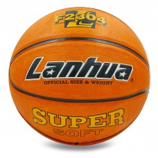 М'яч баскетбольний гумовий LANHUA Super soft F2304 розмір 7 помаранчевий