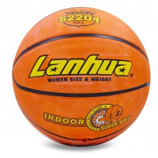 М'яч баскетбольний гумовий LANHUA Super soft Indoor S2204 розмір 6 помаранчевий