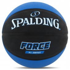 М'яч баскетбольний гумовий SPALDING FORCE 84545Z розмір 7 чорний-синій