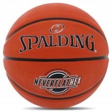 М'яч баскетбольний гумовий SPALDING NEVERFLAT HEX 84440Y розмір 7 помаранчевий