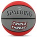 М'яч баскетбольний гумовий SPALDING TRIPLE THREAT 84546Z розмір 7 сірий-червоний