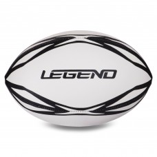 М'яч для регбі LEGEND R-3298 №4 білий-чорний