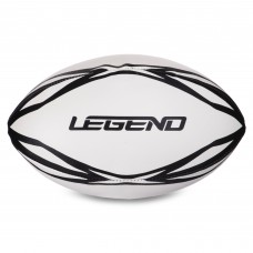 М'яч для регбі гумовий LEGEND R-3297 №5 білий-чорний