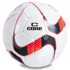 М'яч футбольний CORE DIAMOND CR-025 №5 PU білий-чорний-червоний