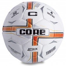 М'яч футзальний CORE ATTACK Grain CRF-041 №4 білий-помаранчевий