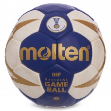 М'яч гандбольний MOLTEN IHF Official game ball H2X5001 размер 2 синій