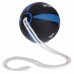М'яч медичний з мотузкою Tornado Balll Zelart FI-5709-2 2кг чорний-блакитний