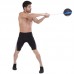 М'яч медичний з мотузкою Tornado Balll Zelart FI-5709-2 2кг чорний-блакитний
