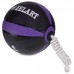 М'яч медичний з мотузкою Tornado Balll Zelart FI-5709-4 4кг чорний-фіолетовий