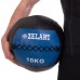 М'яч набивний медичний для кросфіту WALL BALL Zelart FI-5168-10 10кг чорний-синій