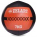 М'яч набивний медичний для кросфіту WALL BALL Zelart FI-5168-7 7кг чорний-помаранчевий